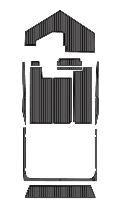1999 Fountain 35 Executioner Traction Mats Eva Foam Boat Flooring Marine Decking Hzchione Dark Grey Black