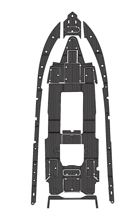 2016 Yellowfin Offshore 39 Traction Mats Eva Foam Boat Flooring Marine Decking Hzchione Dark Grey Black
