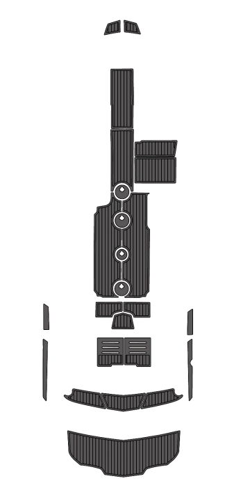 2020-2021 Mastercraft NXT22 Traction Mats Eva Foam Boat Flooring Marine Decking Hzchione Dark Grey Black