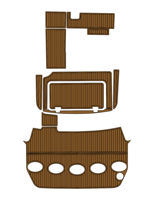 1999 Chris Craft 300 Express Cruiser Traction Mats Eva Foam Boat Flooring Marine Decking Hzchione Brown Black