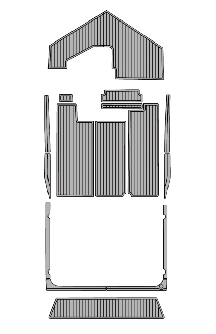 1999 Fountain 35 Executioner Traction Mats Eva Foam Boat Flooring Marine Decking Hzchione Light Grey Black