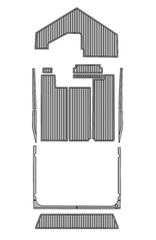 1999 Fountain 35 Executioner Traction Mats Eva Foam Boat Flooring Marine Decking Hzchione Light Grey Black
