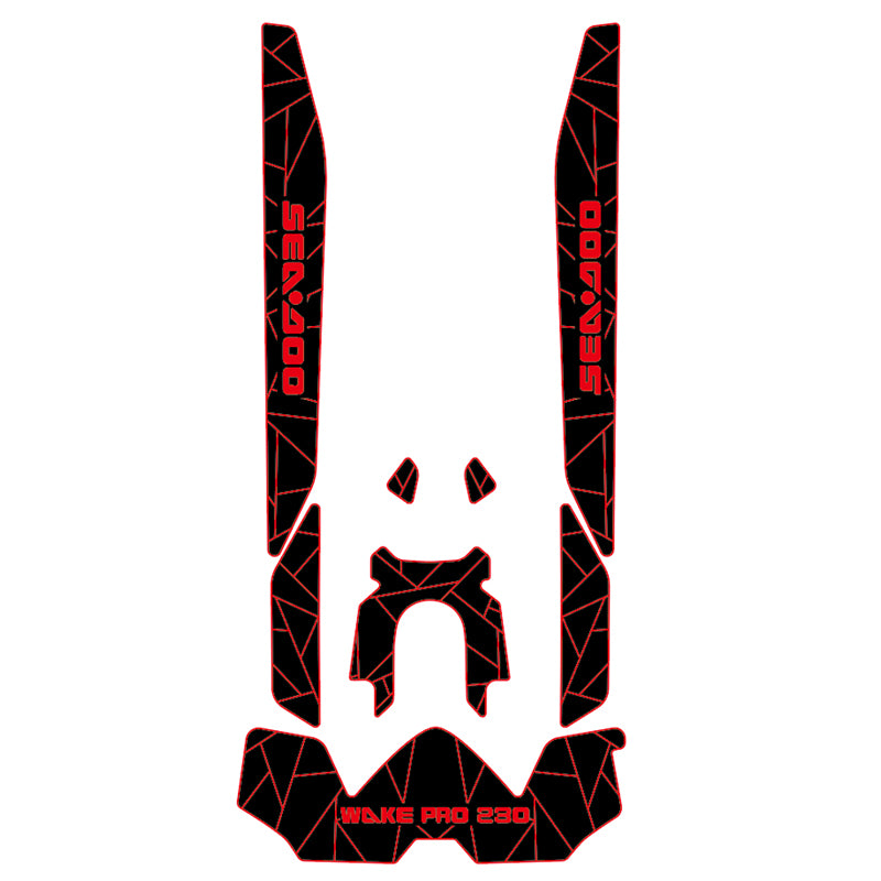 2019-2024 Sea Doo GTX PRO Customize Jet Ski Mats Hzchione Black Red-Sea Doo