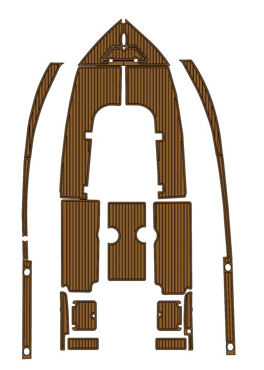 2004 Sea Pro 220 CC Traction Mats Eva Foam Boat Flooring Marine Decking Hzchione Brown Black