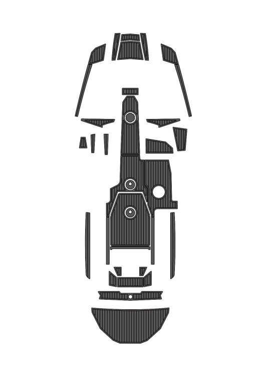 2018-2019 Moomba Helix Traction Mats Eva Foam Boat Flooring Marine Decking Hzchione Dark Gray Black