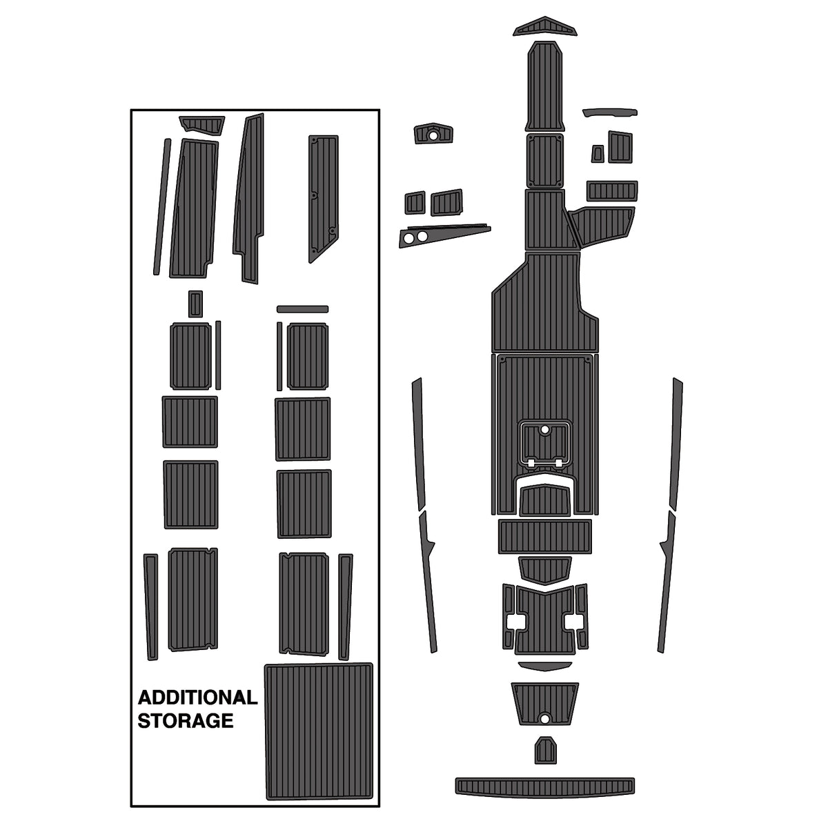 2019 Tige ZX5 Eva Foam Boat Flooring Faux Teak Boat Deck Foam Boat Decking Marine Mat Cockpit Swim Platform Pads Hzchione Drak Gray Black