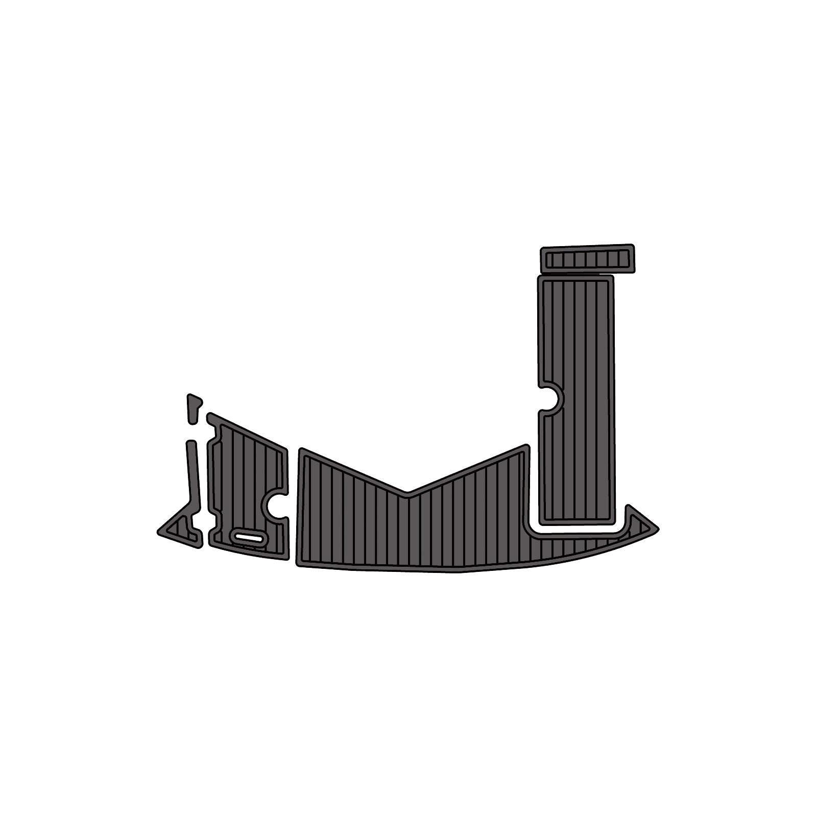 2006 Regal 2200 WT Eva Foam Boat Flooring Boat Decking Hzchione Dark Gray Black