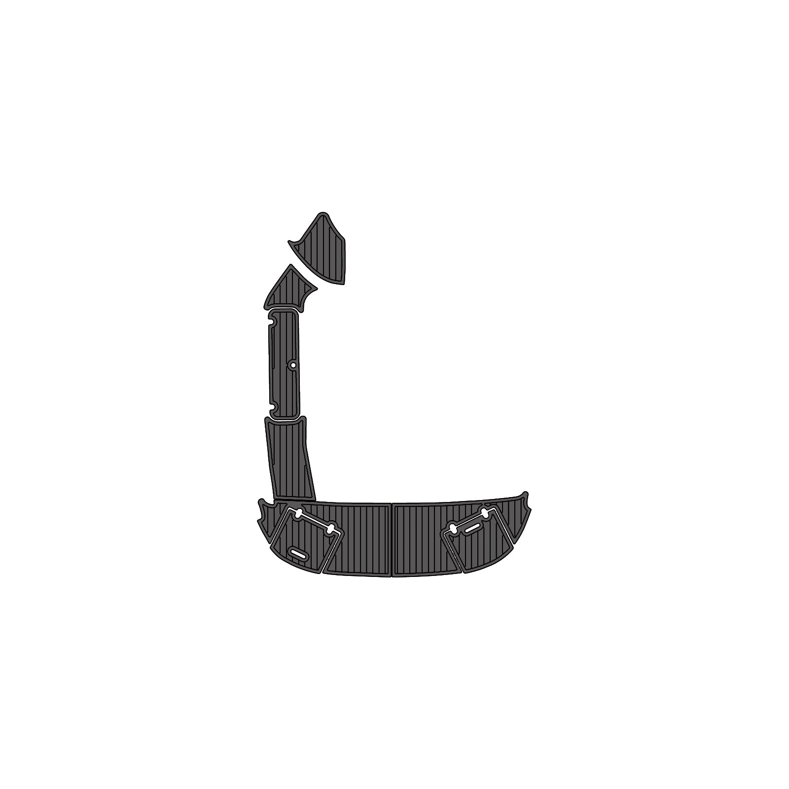 2014 Rinker Captiva 246 Swim Platform Cockpit Pad Teak EVA Foam Boat Decking Hzchione Dark Gray Black