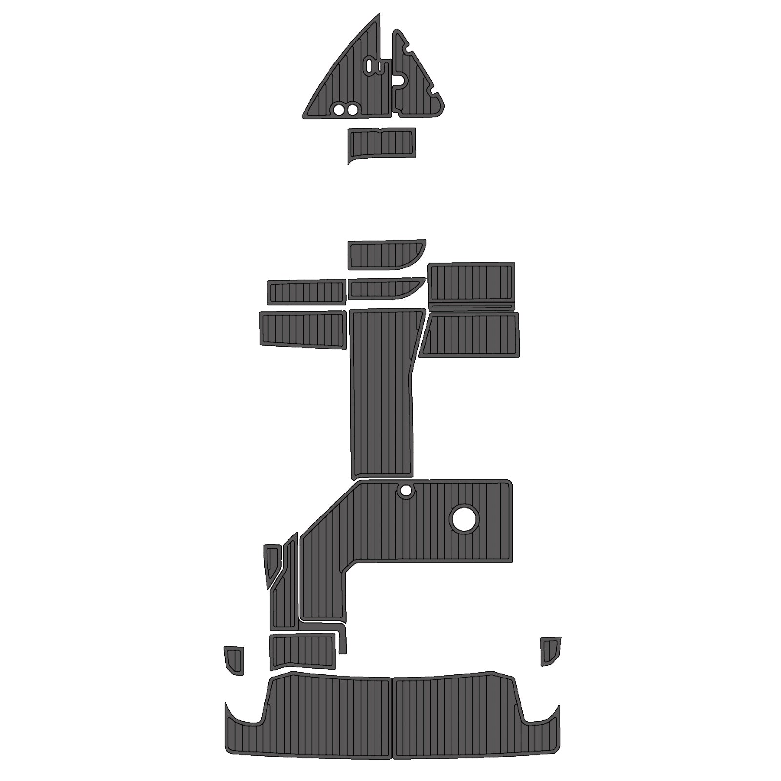 2017 Regal 26 Express Custom Boat Flooring Foam Boat Decking Kits Hzchione Dark Gray Black