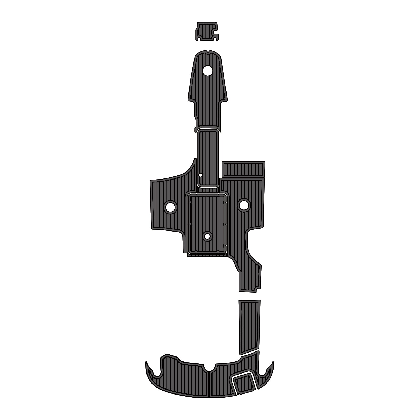2009 Formula 240 BR Swim Platform Cockpit Pad Teak EVA Foam Boat Decking Hzchione Dark Gray Black