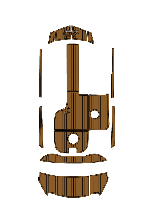 2017 MB Sports B52 21 Traction Mats Eva Foam Boat Flooring Marine Decking Hzchione Brown Black