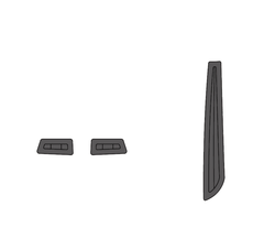 MB Sports Dash&Arm Rest Traction Mats Eva Foam Boat Flooring Marine Decking Hzchione Dark Gray Black