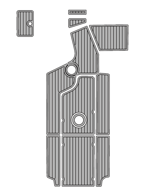 2014 Centurion SV244 Traction Mats Eva Foam Boat Flooring Marine Decking Hzchione Light Grey Black