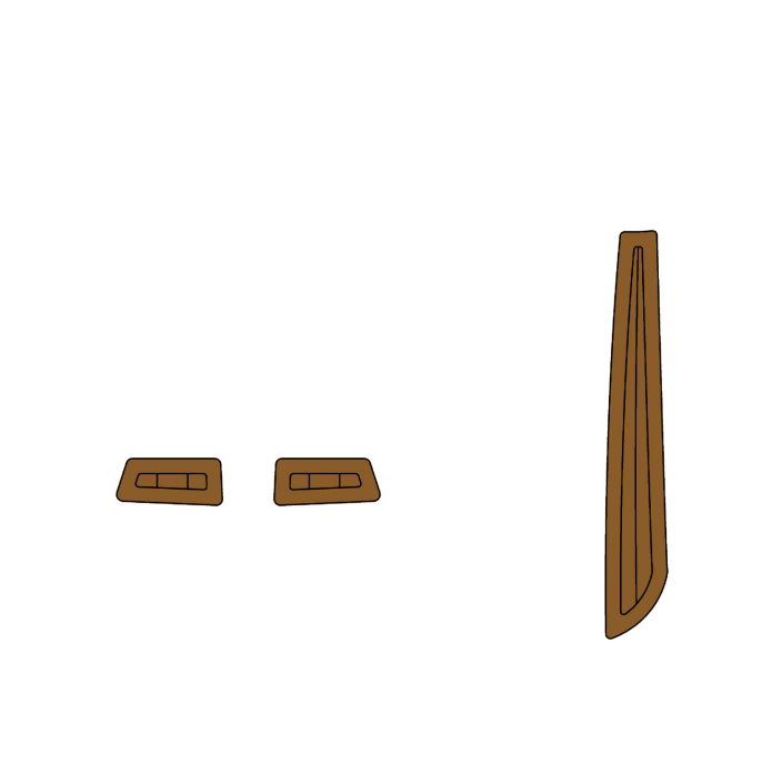 MB Sports Dash&Arm Rest Traction Mats Eva Foam Boat Flooring Marine Decking Hzchione Brown Black