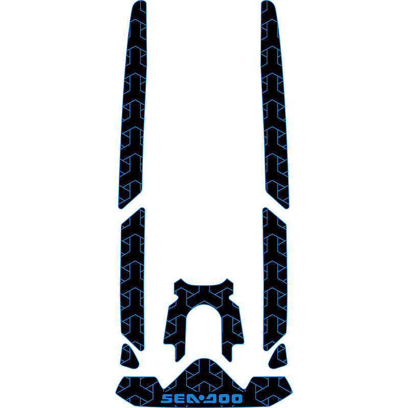 2022-2025 Sea-Doo FISH PRO SCOUT Customize Jet Ski Mats Non-Slip Motorboat Traction Mat Hzchione Black Blue-Herringbone Yes