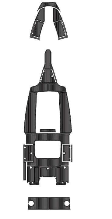 2022 Buddy Davis 28CC Traction Mats Eva Foam Boat Flooring Marine Decking Hzchione Dark Grey Black