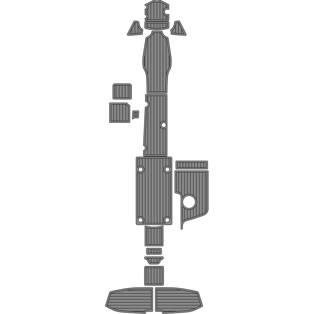 2010-2014 Yamaha 240&242 Swim Platform Cockpit Pad Boat Kit EVA Boat Flooring Foam Decking Mat Hzchione Medium Gray Black