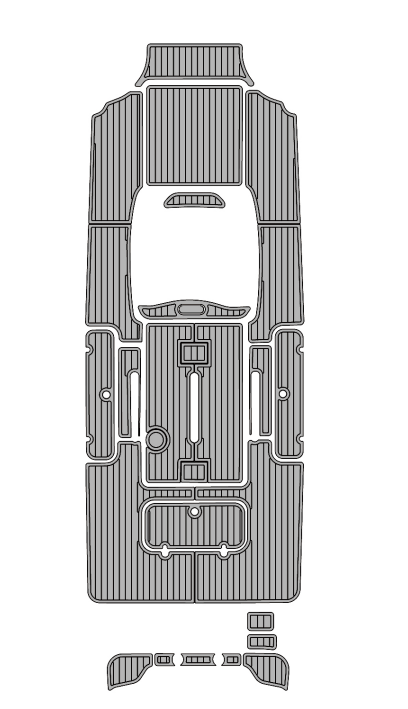 2006 Glassstream 328 SCX Traction Mats Eva Foam Boat Flooring Marine Decking Hzchione Light Grey Black