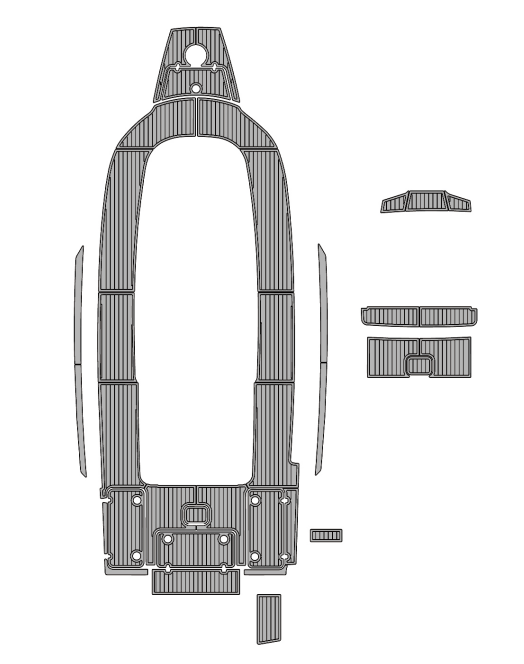 2021 Scout 330 LXF Traction Mats Eva Foam Boat Flooring Marine Decking Hzchione Light Grey Black