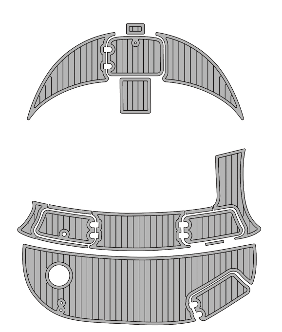 2007 Seaswirl 237 Traction Mats Eva Foam Boat Flooring Marine Decking Hzchione Light Grey Black