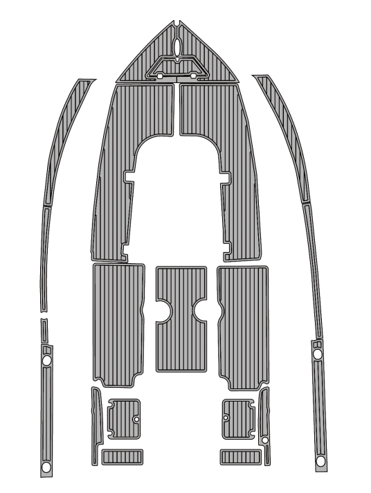 2004 Sea Pro 220 CC Traction Mats Eva Foam Boat Flooring Marine Decking Hzchione Light Grey Black