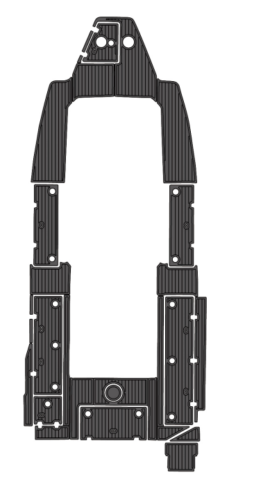 2023 Sea Fox Commander 328 Traction Mats Eva Foam Boat Flooring Marine Decking Hzchione Dark Grey Black