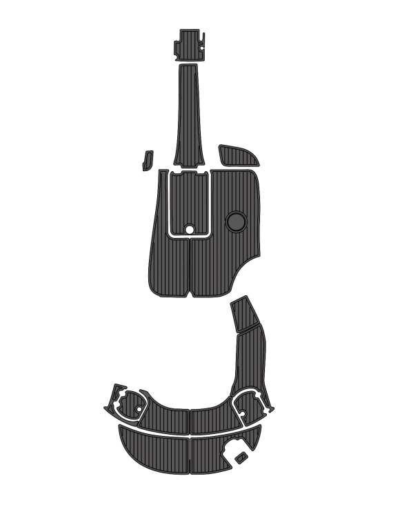 2017 Monterey 224 FS Traction Mats Eva Foam Boat Flooring Marine Decking Hzchione Dark Gray Black