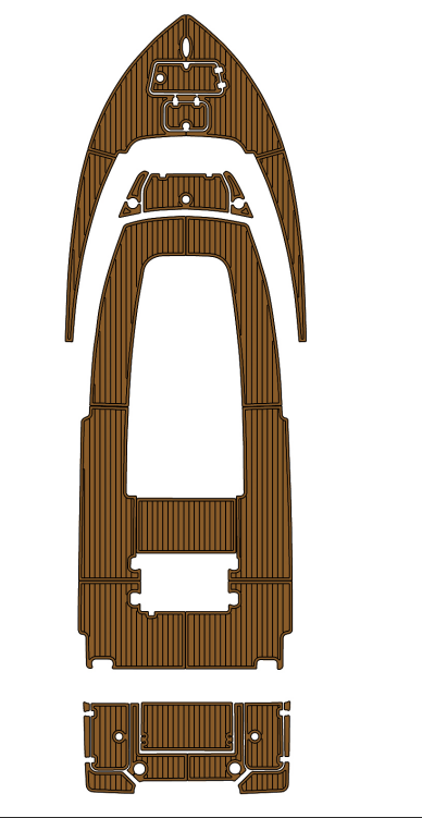 2023 Sportsman 247OE Bay Boat Traction Mats Eva Foam Boat Flooring Marine Decking Hzchione Brown Black