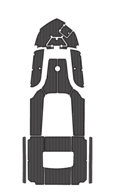 2021 Nautic Star 252 Hybrid Traction Mats Eva Foam Boat Flooring Marine Decking Hzchione Dark Grey Black