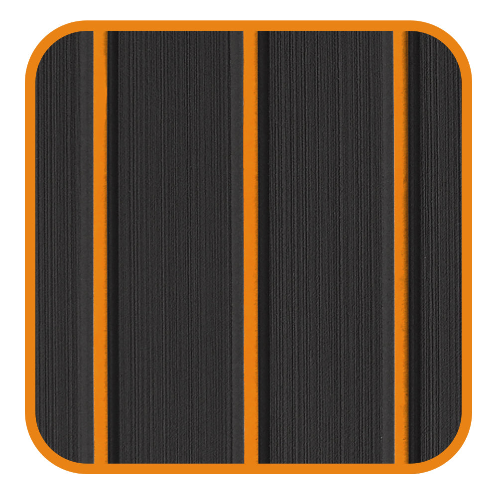 Hzchione Sea deck Marine Flooring Traction Pad EVA Foam Boat Decking For Yacht Jet SKI RV Golf Cart Pool Ramp Stairs  Hzchione 94.5" x 45.3" Black + Orange 