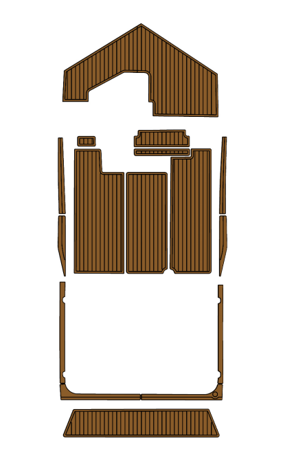 1999 Fountain 35 Executioner Traction Mats Eva Foam Boat Flooring Marine Decking Hzchione Brown Black