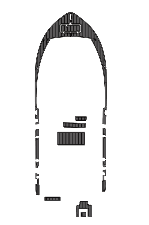 2021 Tidewater 220 LXF Traction Mats Eva Foam Boat Flooring Marine Decking Hzchione Dark Grey Black