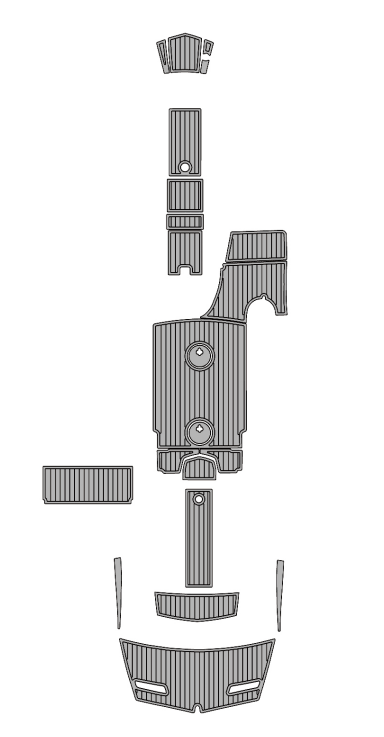 2013-2017 Mastercraft XStar Traction Mats Eva Foam Boat Flooring Marine Decking Hzchione Light Grey Black