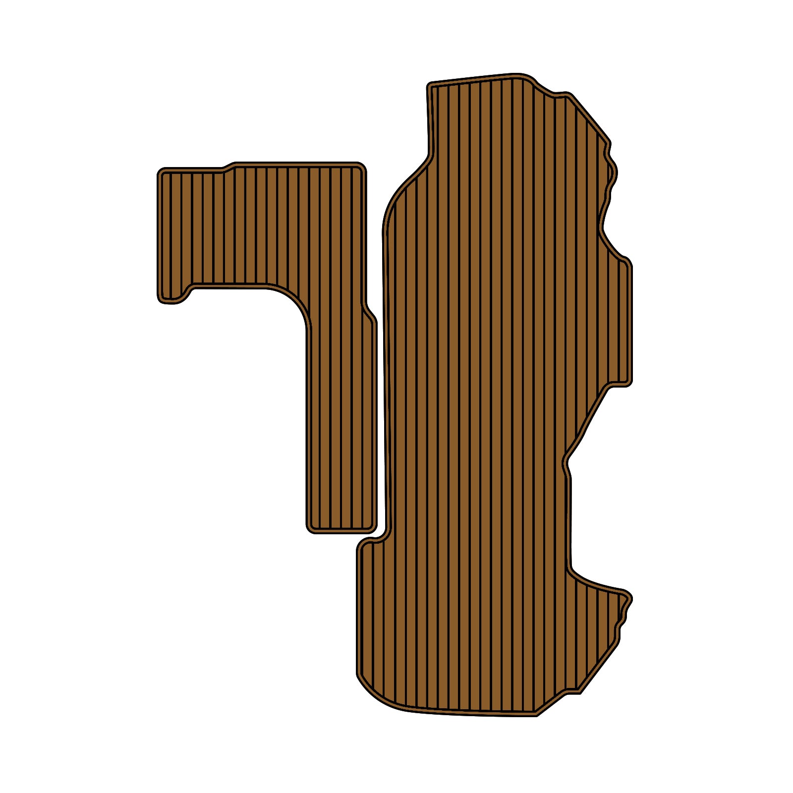 2013-2018 Formula 350 CBR Swim Platform Cockpit Pad Teak EVA Foam Boat Decking Hzchione Brown Black