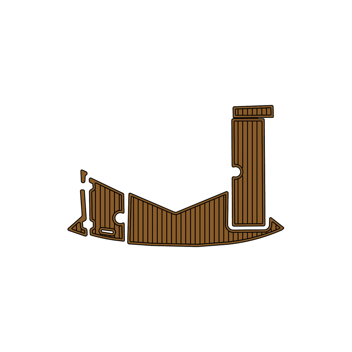 2006 Regal 2200 WT Eva Foam Boat Flooring Boat Decking Hzchione Brown Black