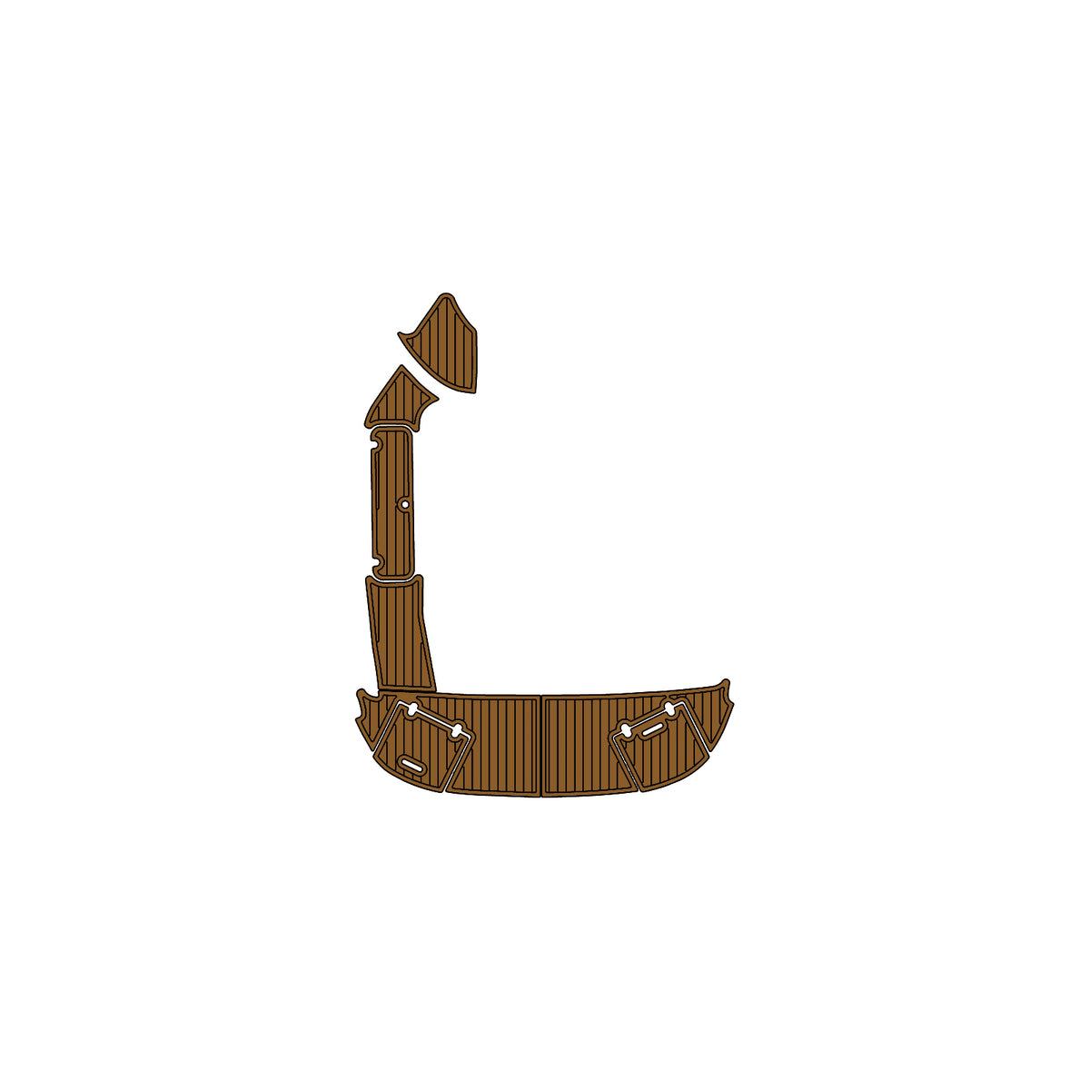 2014 Rinker Captiva 246 Swim Platform Cockpit Pad Teak EVA Foam Boat Decking Hzchione Brown Black
