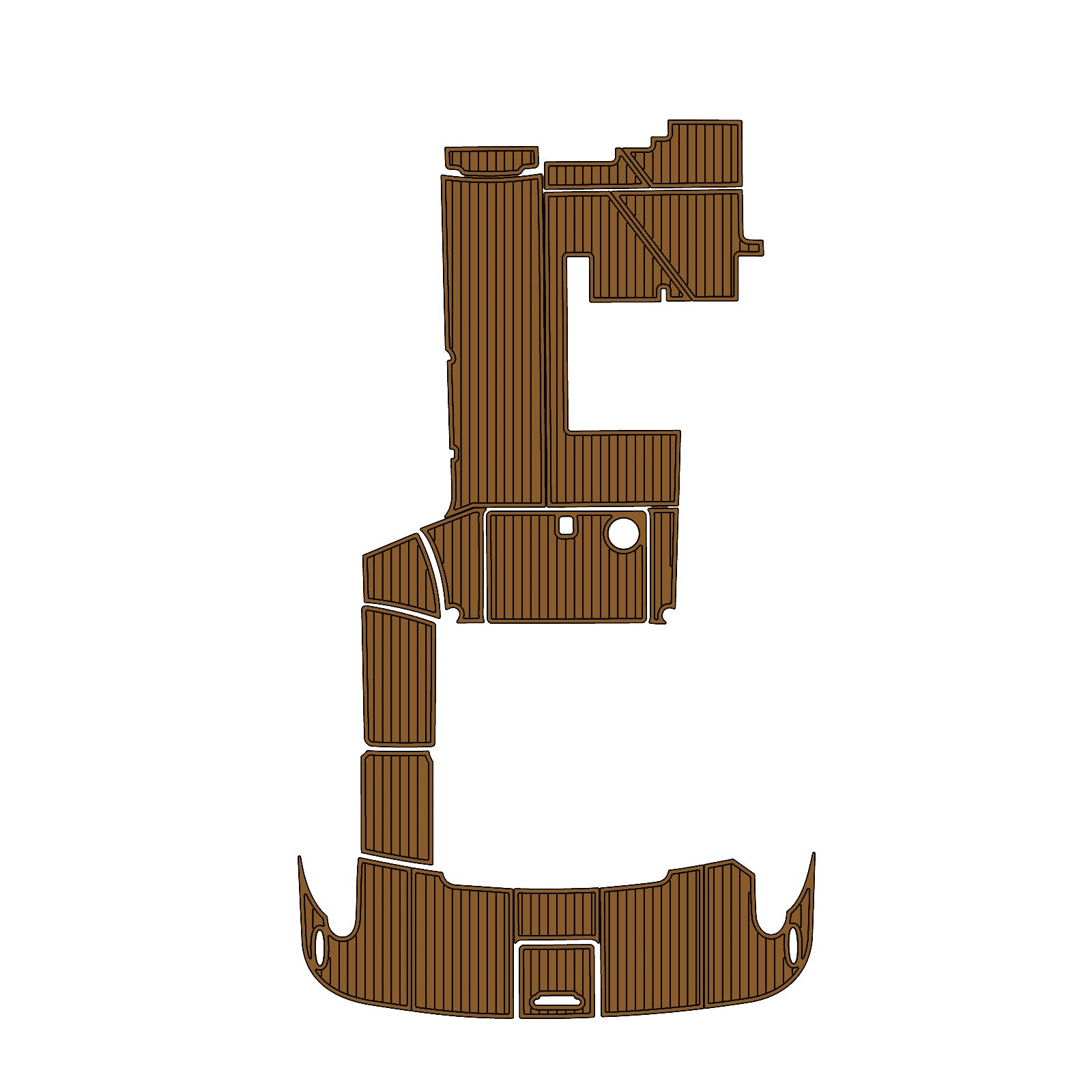 2012 Formula 350 SS Swim Platform Cockpit Pad Teak EVA Foam Boat Decking Hzchione Brown Black
