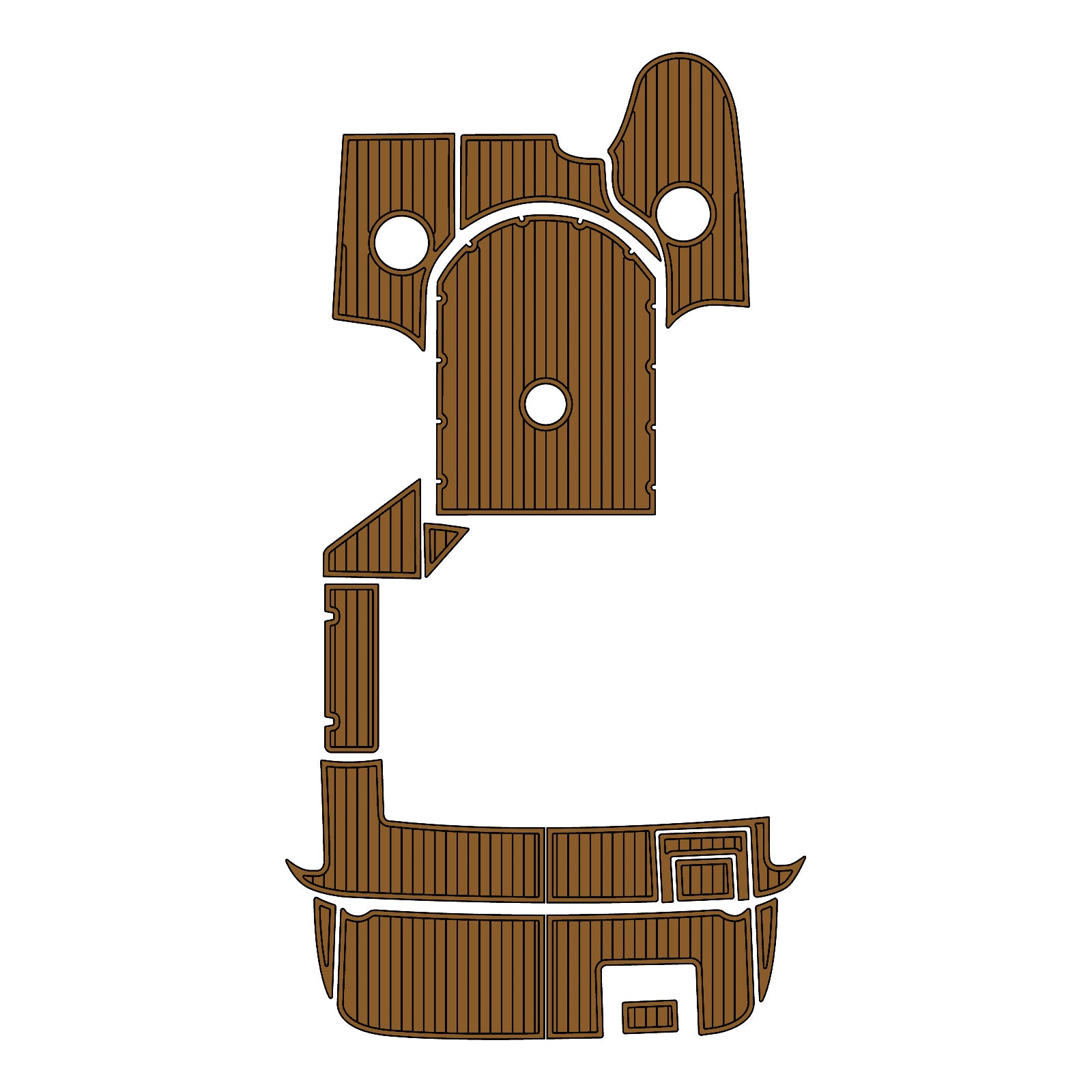2004 Rinker 232 Swim Platform Cockpit Pad Teak EVA Foam Boat Decking Hzchione Brown Black