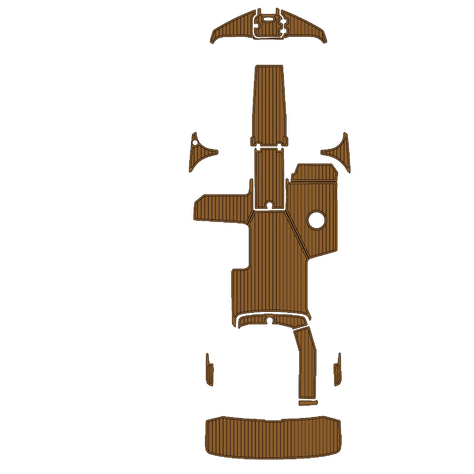 2017 Regal 22 Fasdeck Custom Boat Flooring Foam Boat Decking Kits Hzchione Brown Black