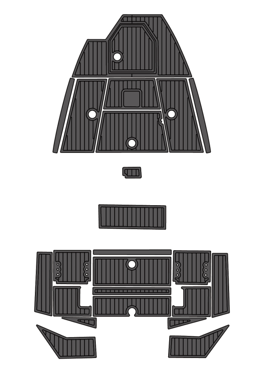 2023 Avid 19FS Traction Mats Eva Foam Boat Flooring Marine Decking Hzchione Dark Grey Black