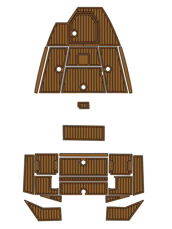 2023 Avid 19FS Traction Mats Eva Foam Boat Flooring Marine Decking Hzchione Brown Black