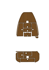 2008 Ranger 188VS Traction Mats Eva Foam Boat Flooring Marine Decking Hzchione Brown Black
