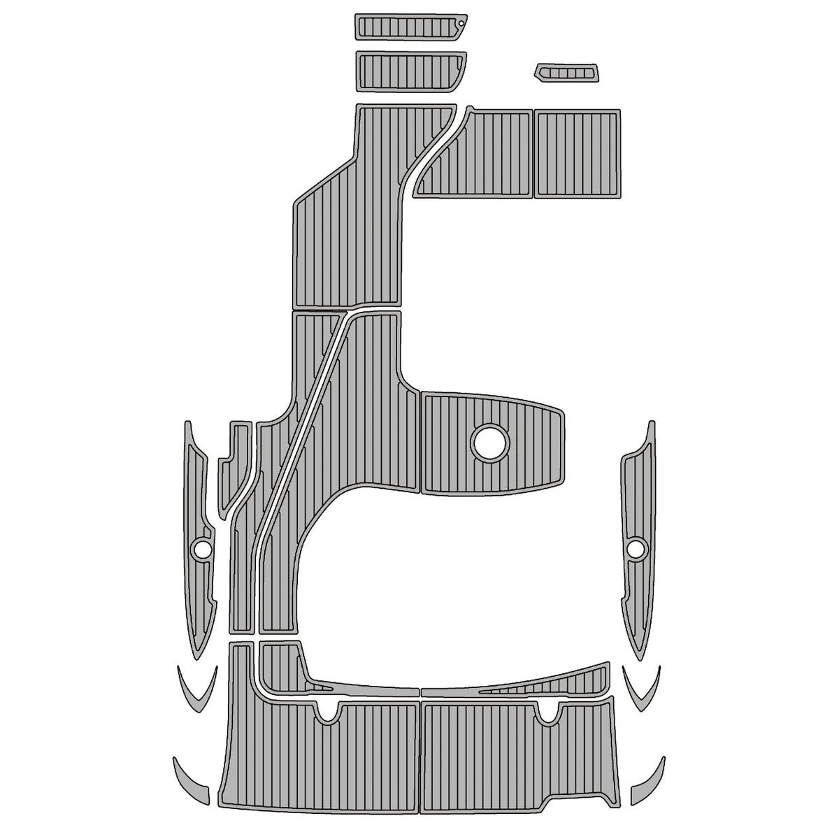 2010 Sea Ray Sundancer 330 Eva Foam Boat Flooring Faux Teak Boat Deck Foam Boat Decking Marine Mat Cockpit Swim Platform Pads  Hzchione Light Gray Black  