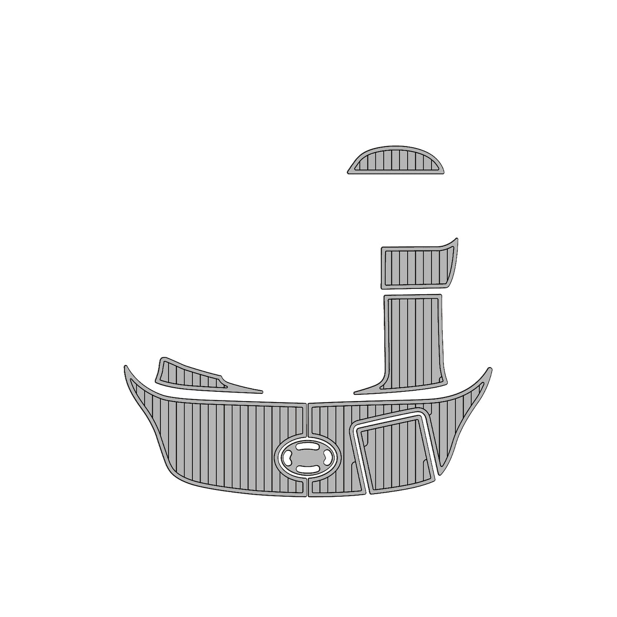 2003 Sea Ray Sundeck 220 Eva Foam Boat Flooring Faux Teak Boat Deck Foam Boat Decking Marine Mat Cockpit Swim Platform Pads  Hzchione Light Gray Black  