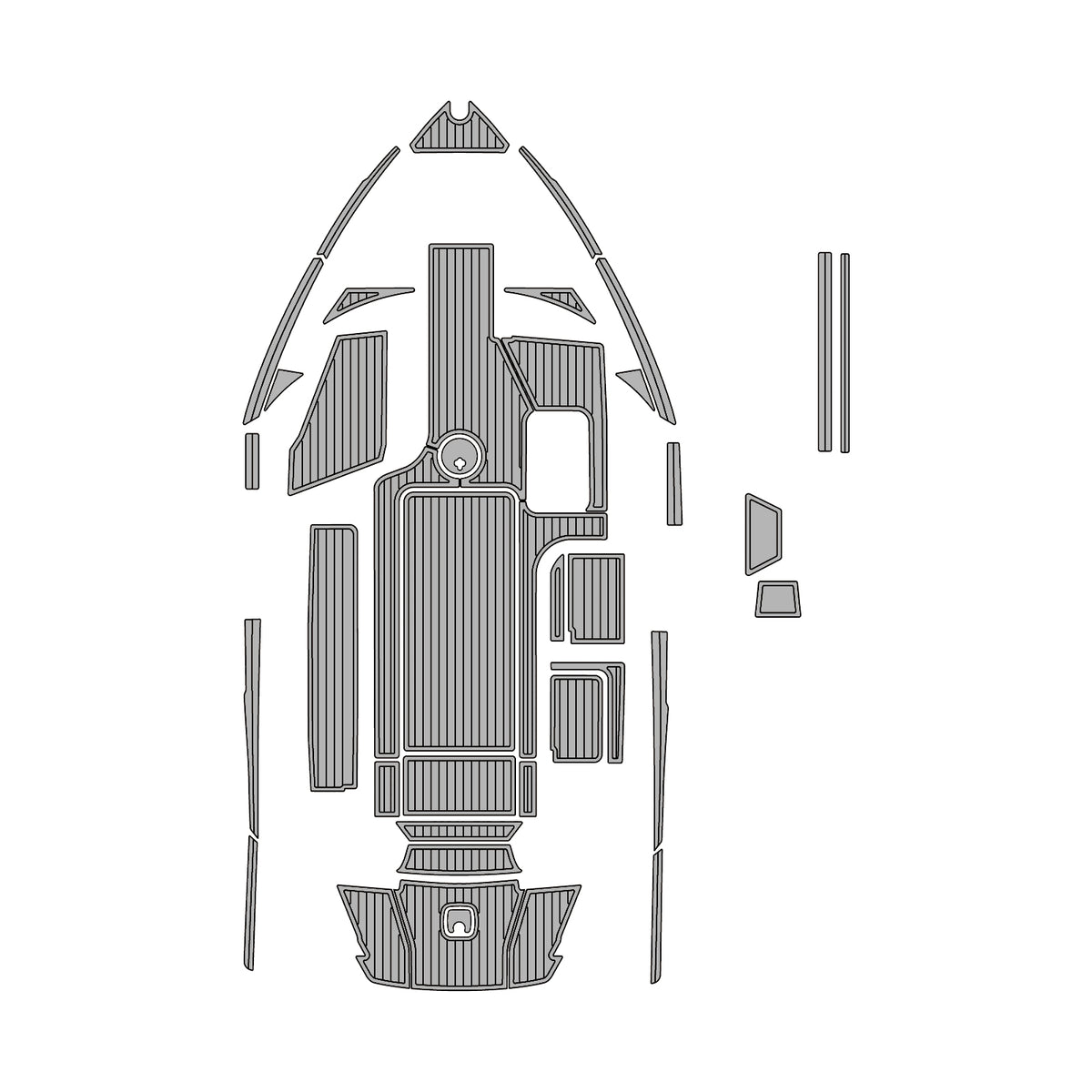 2015-2017 Axis T23 Eva Foam Boat Flooring Faux Teak Boat Deck Foam Boat Decking Marine Mat Cockpit Swim Platform Pads  Hzchione Light Gray Black  