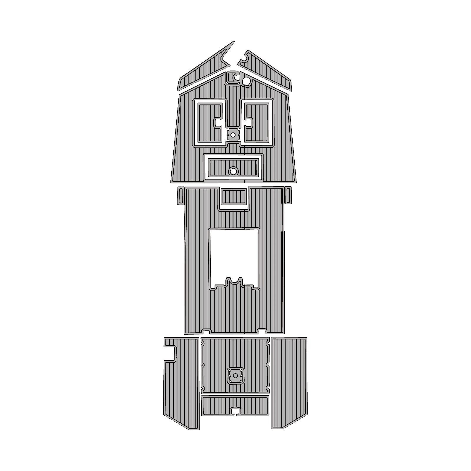 2022 Lowe Roughneck 1860 Cockpit Eva Foam Boat Flooring Boat Decking Hzchione Light Gray Black