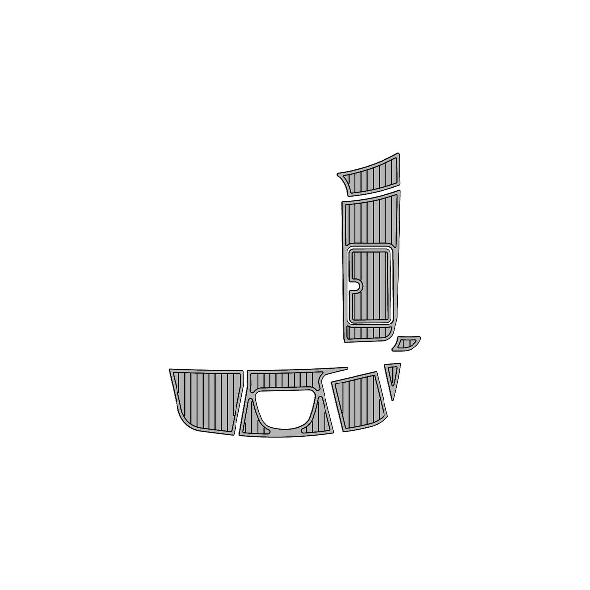 2010 Sea Ray Sundeck 260 Eva Foam Boat Flooring Faux Teak Boat Deck Foam Boat Decking Marine Mat Cockpit Swim Platform Pads  Hzchione Light Gray Black  