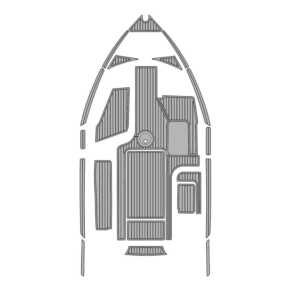 2014-2017 Axis T22 Eva Foam Boat Flooring Faux Teak Boat Deck Foam Boat Decking Marine Mat Cockpit Swim Platform Pads  Hzchione Light Gray Black  