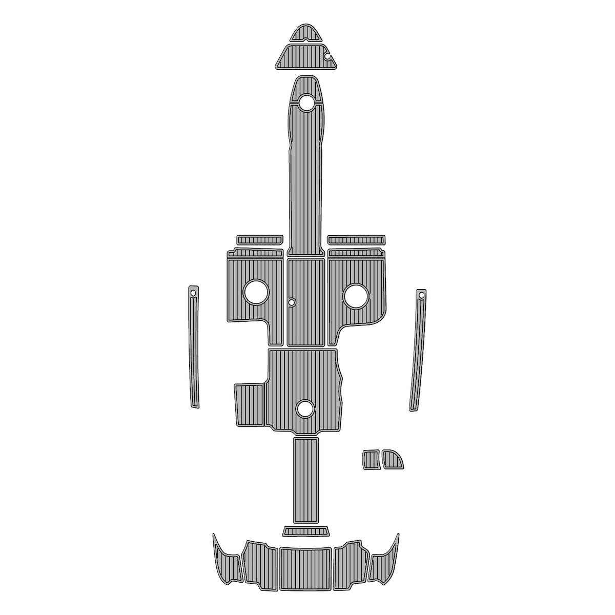 2010 Sea Ray 270 SLX Eva Foam Boat Flooring Faux Teak Boat Deck Foam Boat Decking Marine Mat Cockpit Swim Platform Pads  Hzchione Light Gray Black  