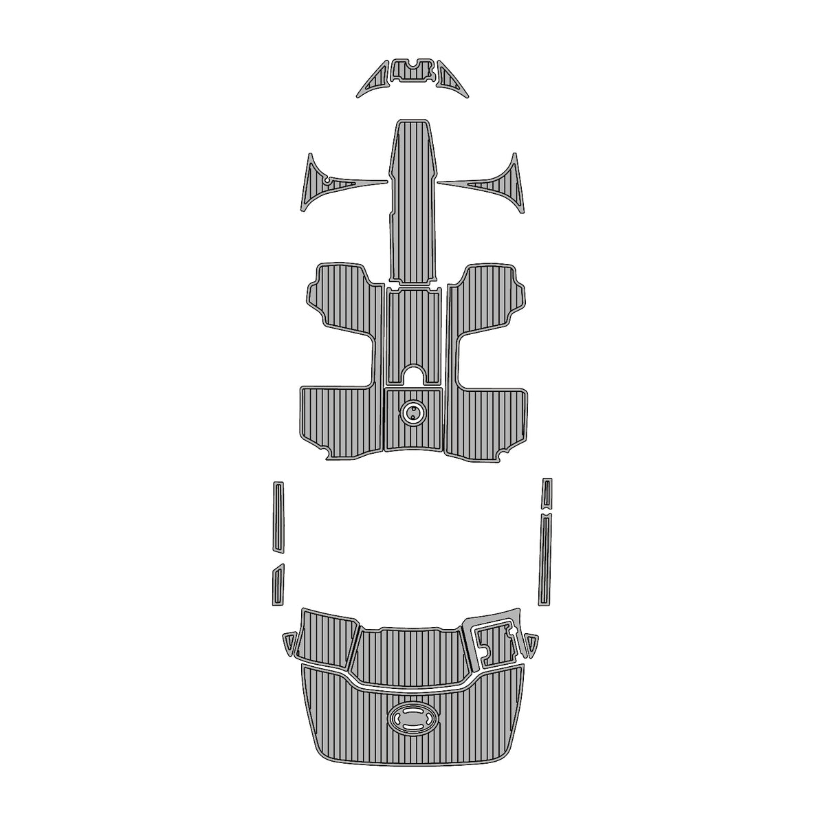 2014-2019 Chaparral H20 21 Deluxe Eva Foam Boat Flooring Faux Teak Boat Deck Foam Boat Decking Marine Mat Cockpit Swim Platform Pads Hzchione Light Gray Black